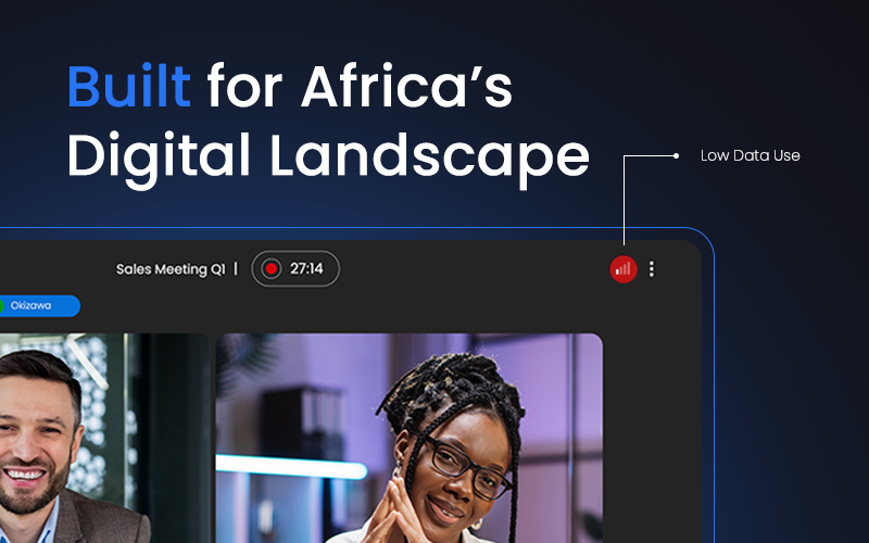 Video meeting on an Africa Zoom alternative optimized for low data use
\
