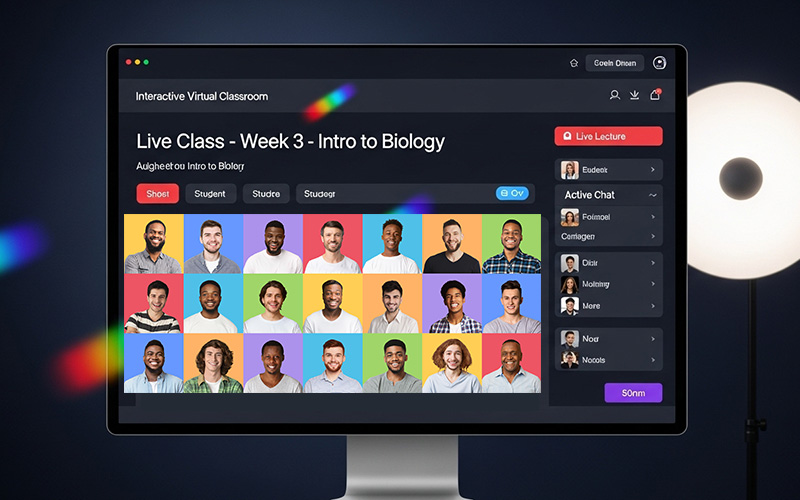Virtual classroom interface supporting student journey automation in Nigeria through online learning