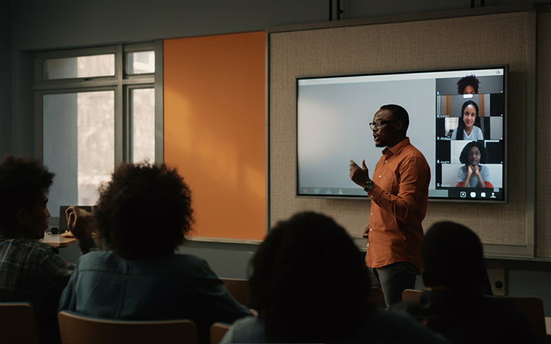 Blended classroom with video conferencing enabling student journey automation in Nigeria