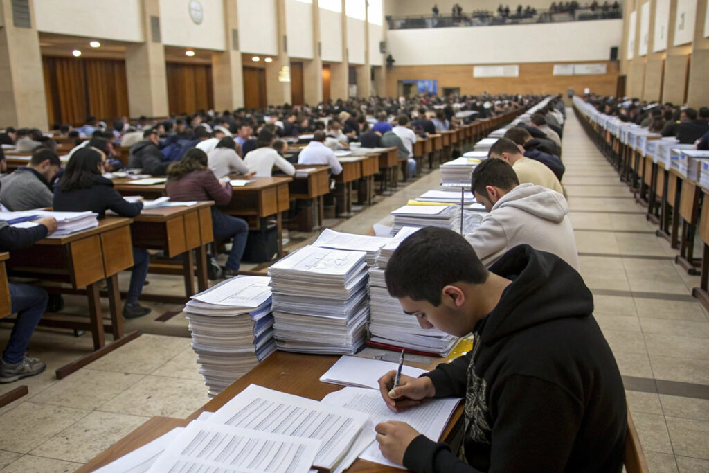 Online exam management comparison between traditional exam halls and large-scale paper-based university examinations
